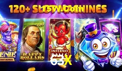 Tela de boas-vindas e lobby de jogos do aplicativo 63X